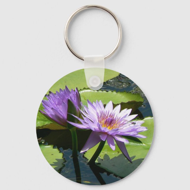 Dragonfly Lotus Keychain (Front)