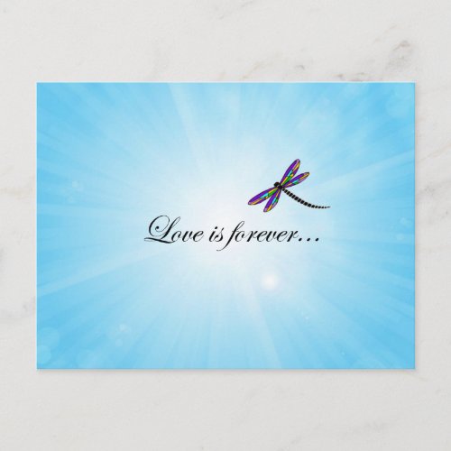 Dragonfly LOVE is Forever Postcard