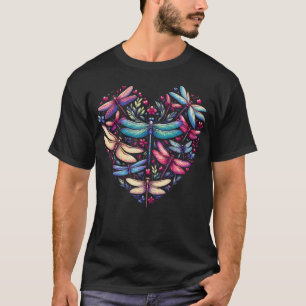 Dragonfly Love Spiritual Colorful Dragonflies Art T-Shirt