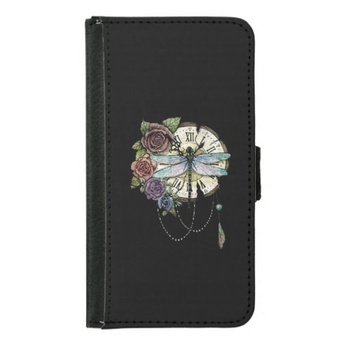 Dragonfly Lover Dream Capcher Dragonfly Samsung Galaxy S5 Wallet Case