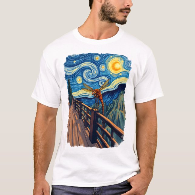 Dragonfly Lovers  Artistic Dragonfly T-Shirt (Front)