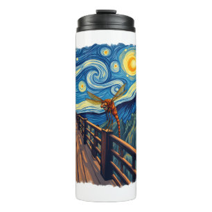 Dragonfly Lovers Artistic Dragonfly Thermal Tumbler