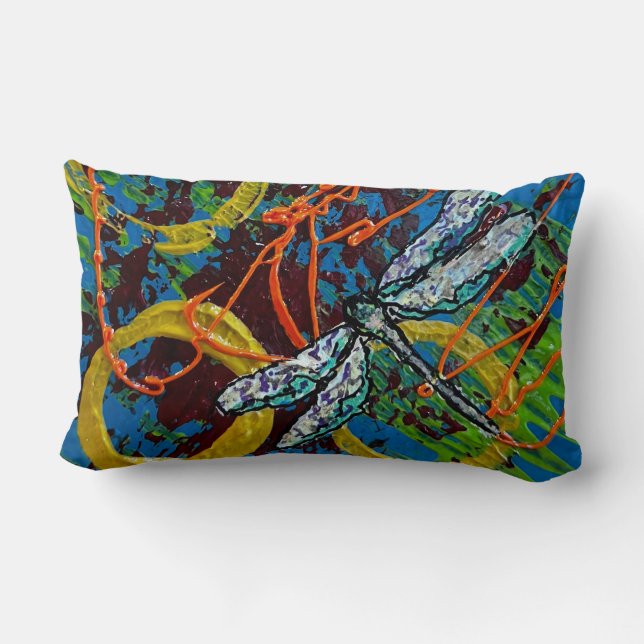 Dragonfly Lumbar Pillow (Back)