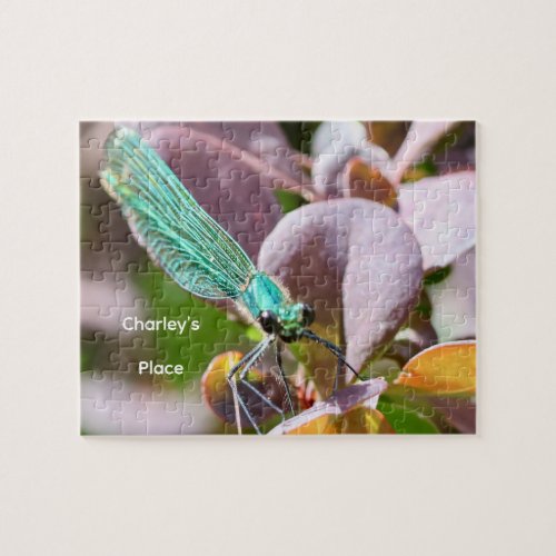 Dragonfly Macro Photo Personalized Jigsaw Puzzle