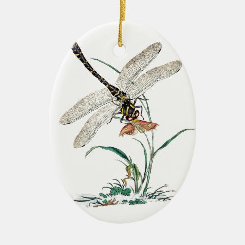 Dragonfly Magic Ceramic Ornament