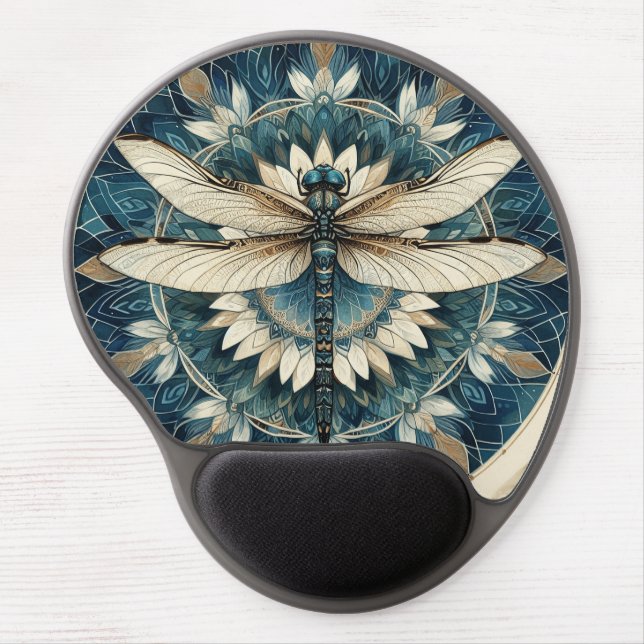 Dragonfly Mandala Gel Mouse Pad (Front)