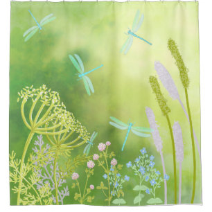 Dragonfly Meadow Shower Curtain