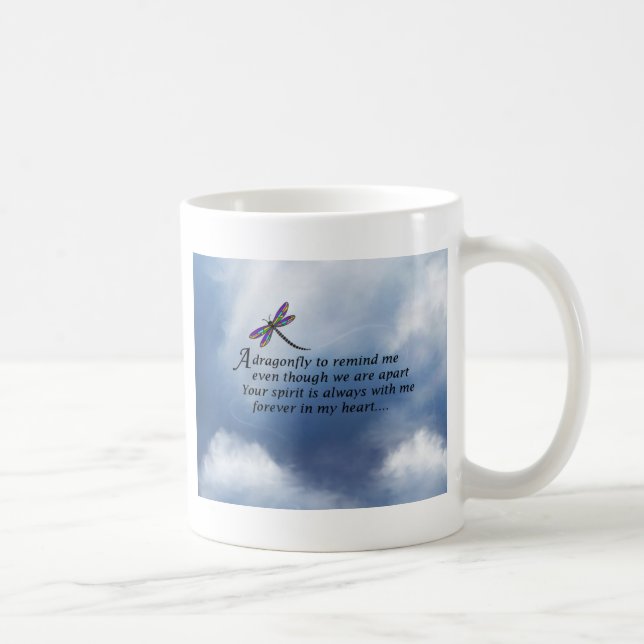 Dragonfly  Memorial Poem Coffee Mug (Right)