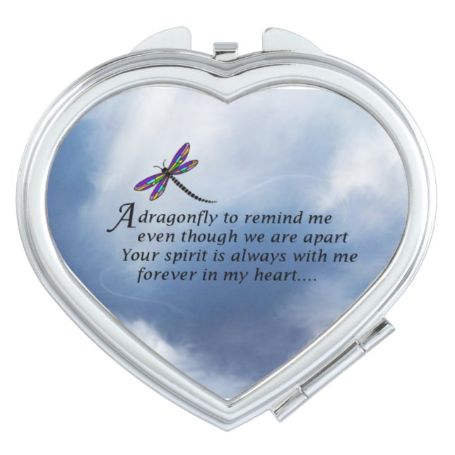 Dragonfly Memorial Poem Compact Mirror (Front)