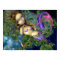 Dragonfly Mermaid ART PRINT fantasy waterlilies