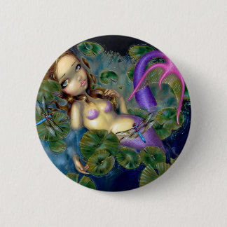 "Dragonfly Mermaid" Button