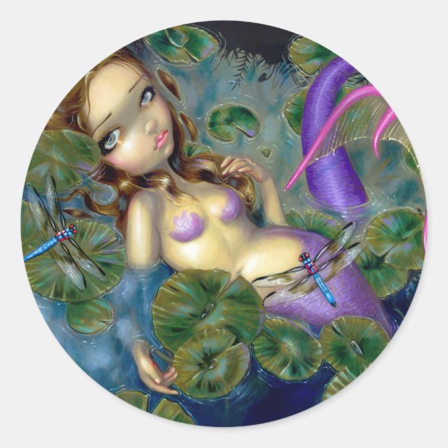 "Dragonfly Mermaid" Sticker (Front)