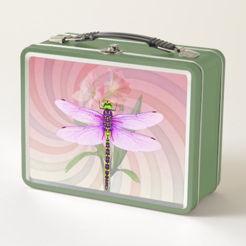 Dragonfly Metal Lunch Box