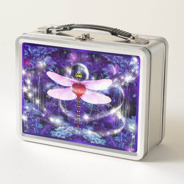 Dragonfly   metal lunch box (Front)