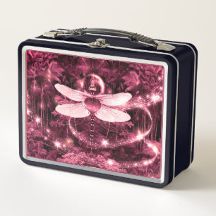 Dragonfly metal lunch box