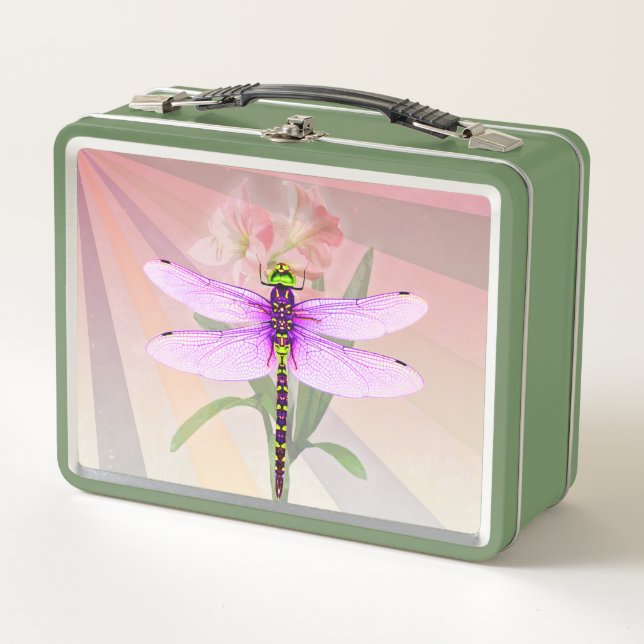 Dragonfly  metal lunch box (Front)