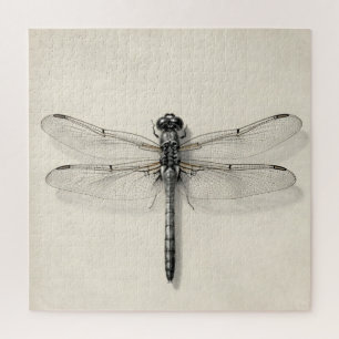 Dragonfly Metallic Detailed Vintage Entomological Jigsaw Puzzle