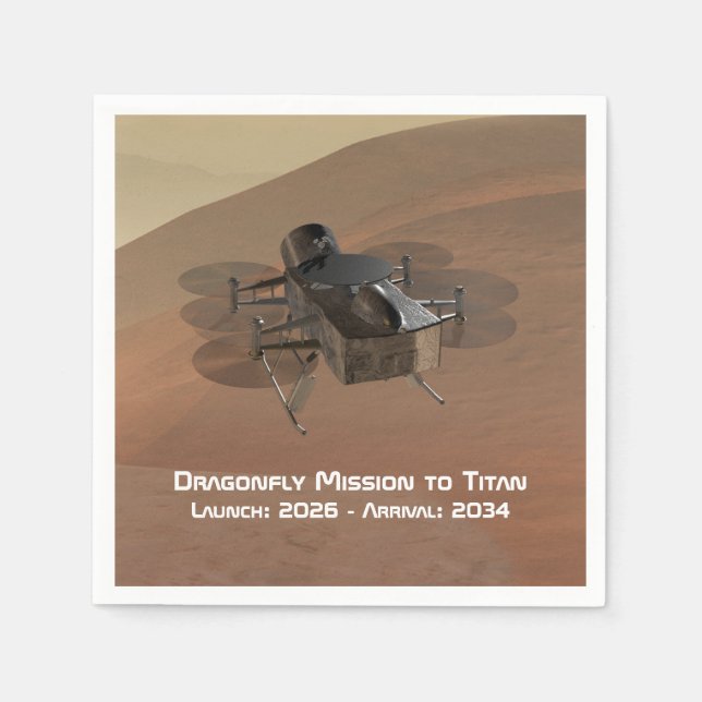 Dragonfly Mission to Titan Napkins (Front)