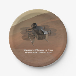 Dragonfly Mission to Titan Paper Plates