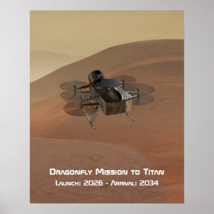Dragonfly Mission to Titan Poster