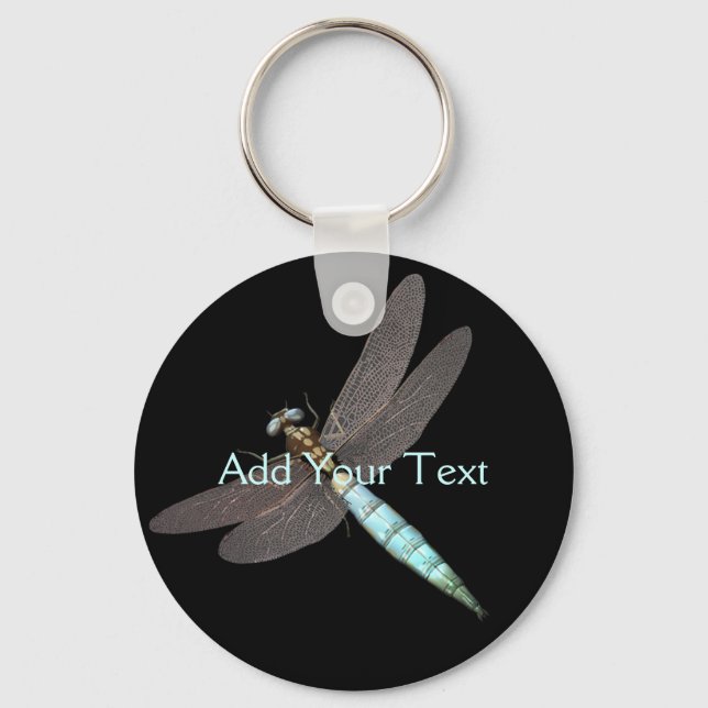 Dragonfly Monogram Business Keychain (Front)