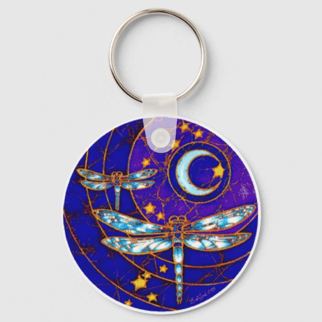 dragonfly moon keychain (Front)
