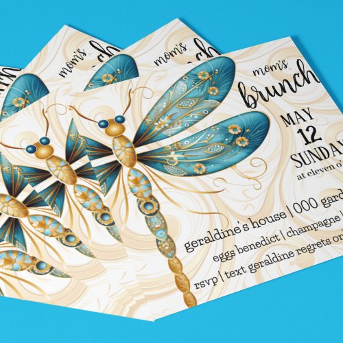 Dragonfly Mothers Day Brunch Invitation