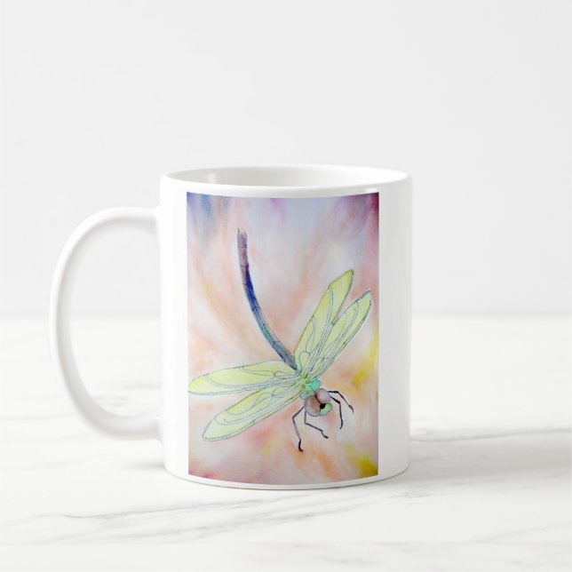 Dragonfly Mug: Fly well, Bright One! Coffee Mug (Left)