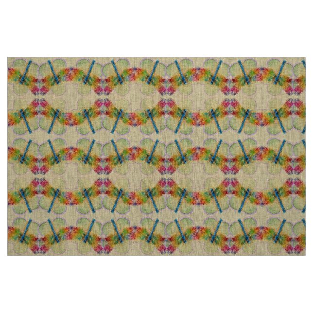 Dragonfly Multi Colored Fabric (Fat Quarter)