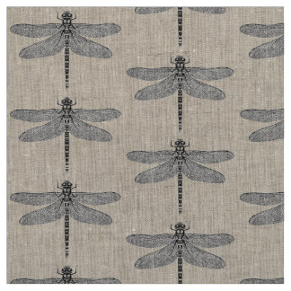 Dragonfly natural insect art fabric