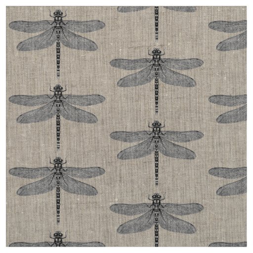 Dragonfly natural insect art fabric