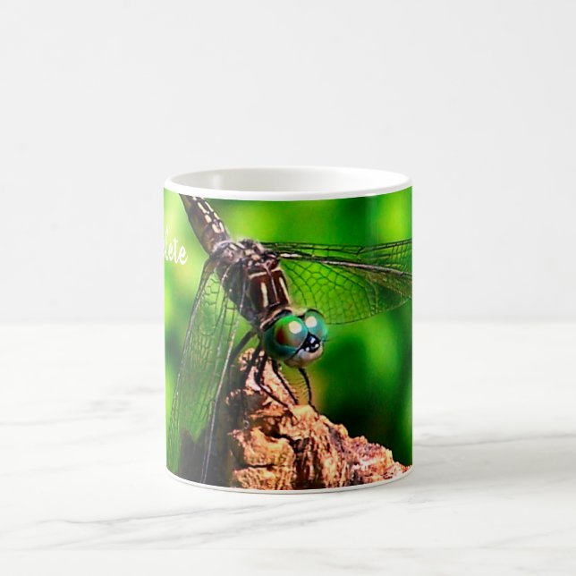 Dragonfly Nature Personalized Coffee Mug (Center)