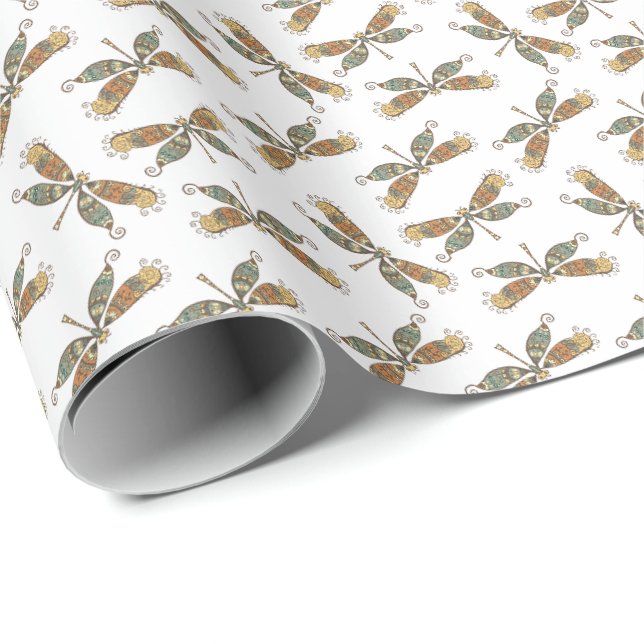 Dragonfly Nature Wrapping Paper (Roll Corner)
