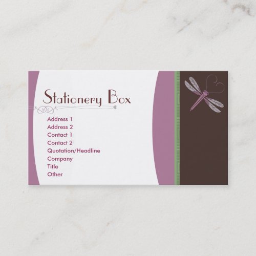 Dragonfly 'Neopolitan' Business Card Template