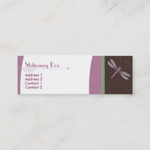 Dragonfly 'Neopolitan' Skinny Mini Business Card