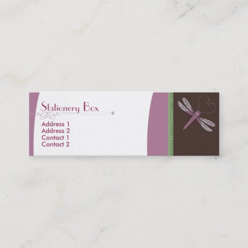 Dragonfly 'Neopolitan' Skinny Business Cards