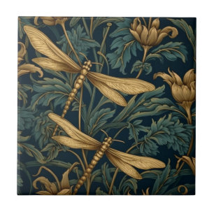 Dragonfly Nocturne Ceramic Tile