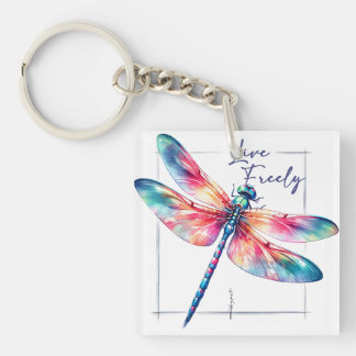 Dragonfly of Freedom Keychain