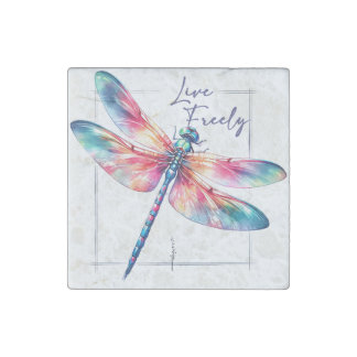 Dragonfly of Freedom Stone Magnet