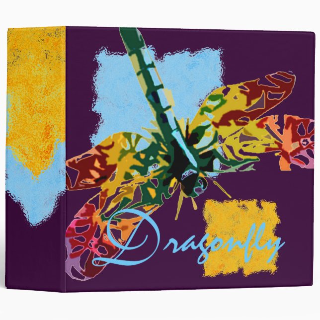Dragonfly of Multiple Colors Binder (Front/Spine)