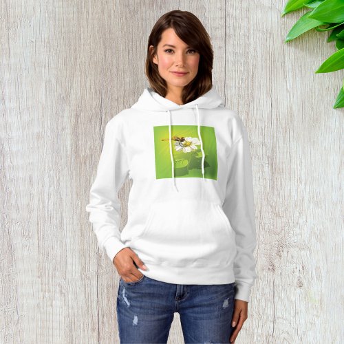 Dragonfly On A Flower Hoodie