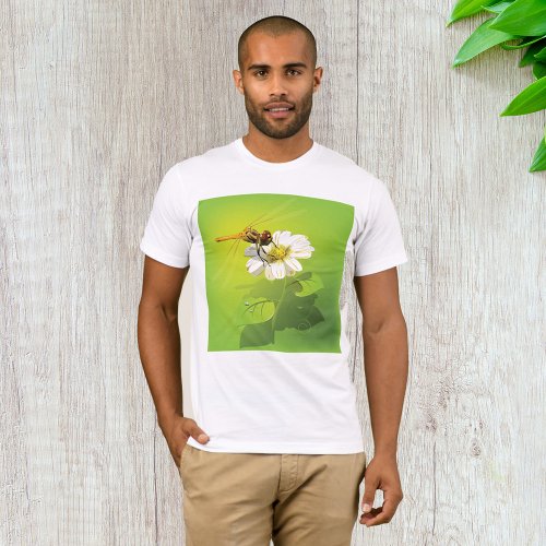 Dragonfly On A Flower T_Shirt