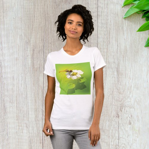 Dragonfly On A Flower T_Shirt