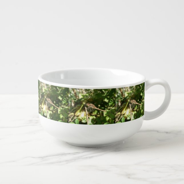 Dragonfly on a Twig Soup Mug (Left)