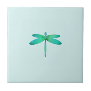 Dragonfly on Blue Tile