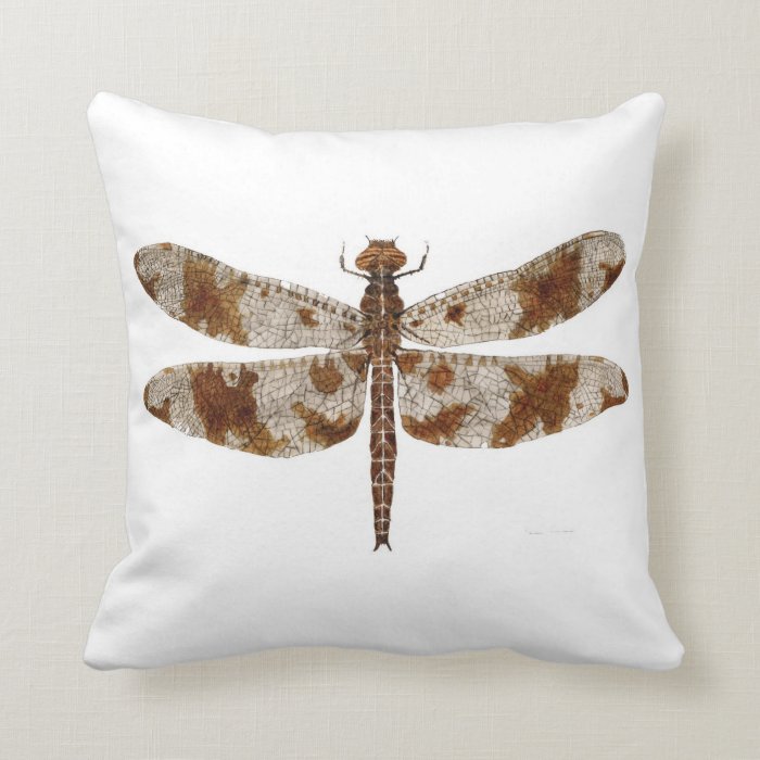 Dragonfly on both sides throw pillow