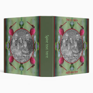 Dragonfly On Dogwood Fruit Create Your Own Photo 3 Ring Binder