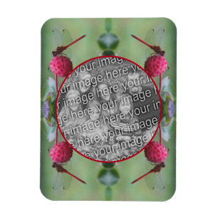 Dragonfly On Dogwood Fruit Create Your Own Photo Magnet