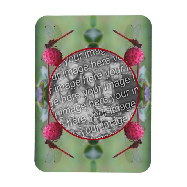 Dragonfly On Dogwood Fruit Create Your Own Photo Magnet (Vertical)