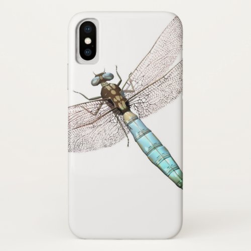 Dragonfly on White iPhone X Case
